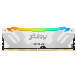Kingston Fury Renegade RGB 32GB, DDR5, 6400MHz, CL32, 1.4V, ECC, XMP 3.0, PMIC, DIMM Memory, White Kingston Fury Renegade RGB 32GB, DDR5, 6400MHz, CL32, 1.4V, ECC, XMP 3.0, PMIC, DIMM Memory, White